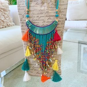 Beaded Tassel Necklace